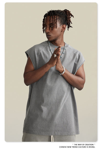 Washed Oversize Tank Top T-shirt WN6447