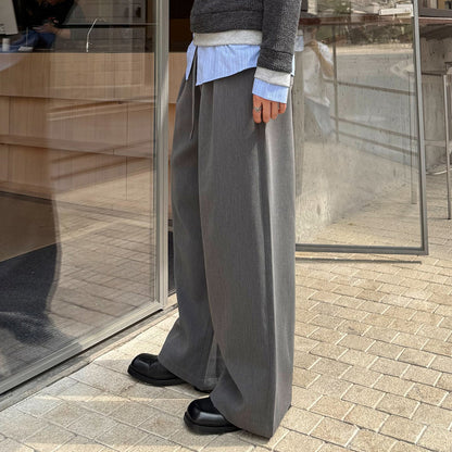Pleats Wide Leg Trousers WN24954