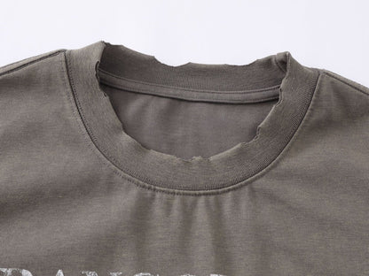 Portrait Letter Print Short Sleeve T-Shirt WN25517