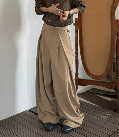 Adjustable Waist Wide Leg Trousers WN20030