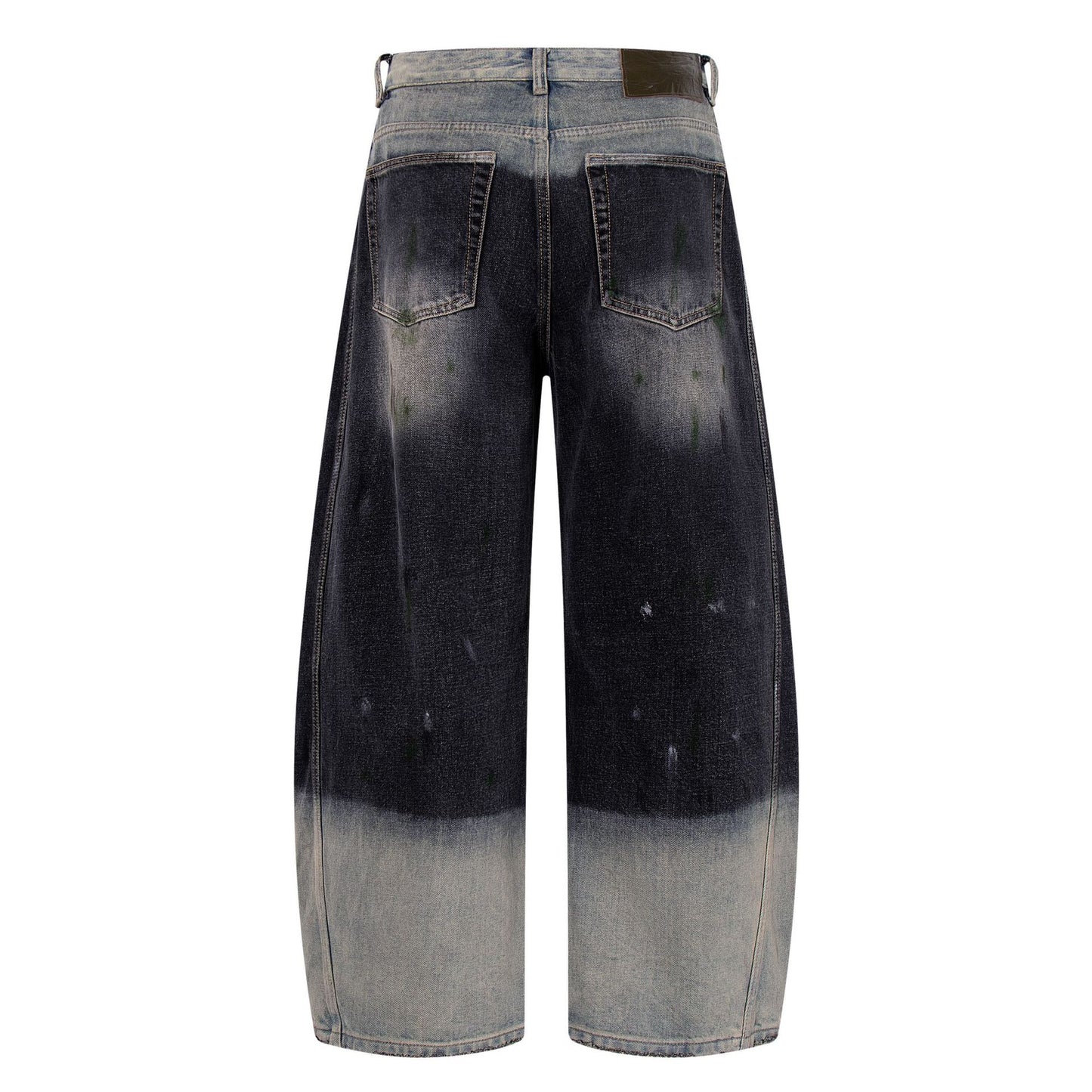 Paint Print Wide Leg Denim Jeans WN23101