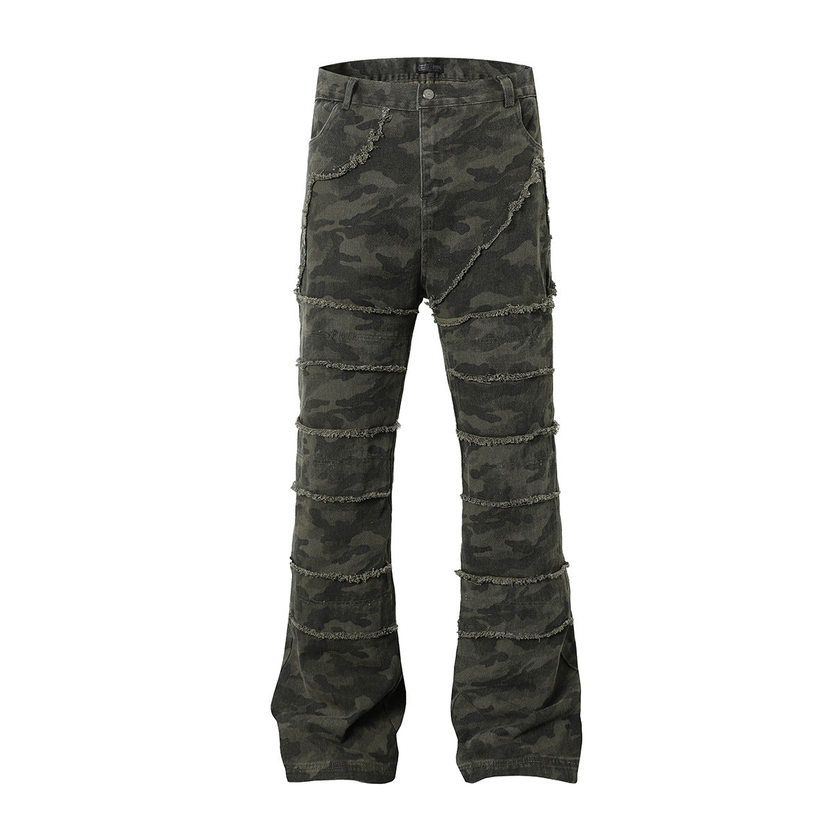 Camouflage Flare Denim Jeans WN16190