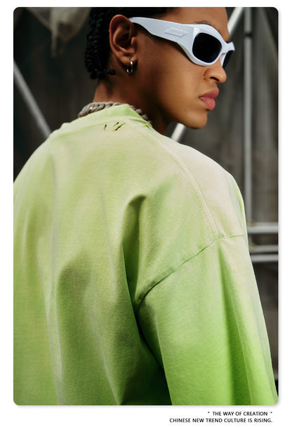 Washed Gradient Oversize Short Sleeve T-Shirt WN6070