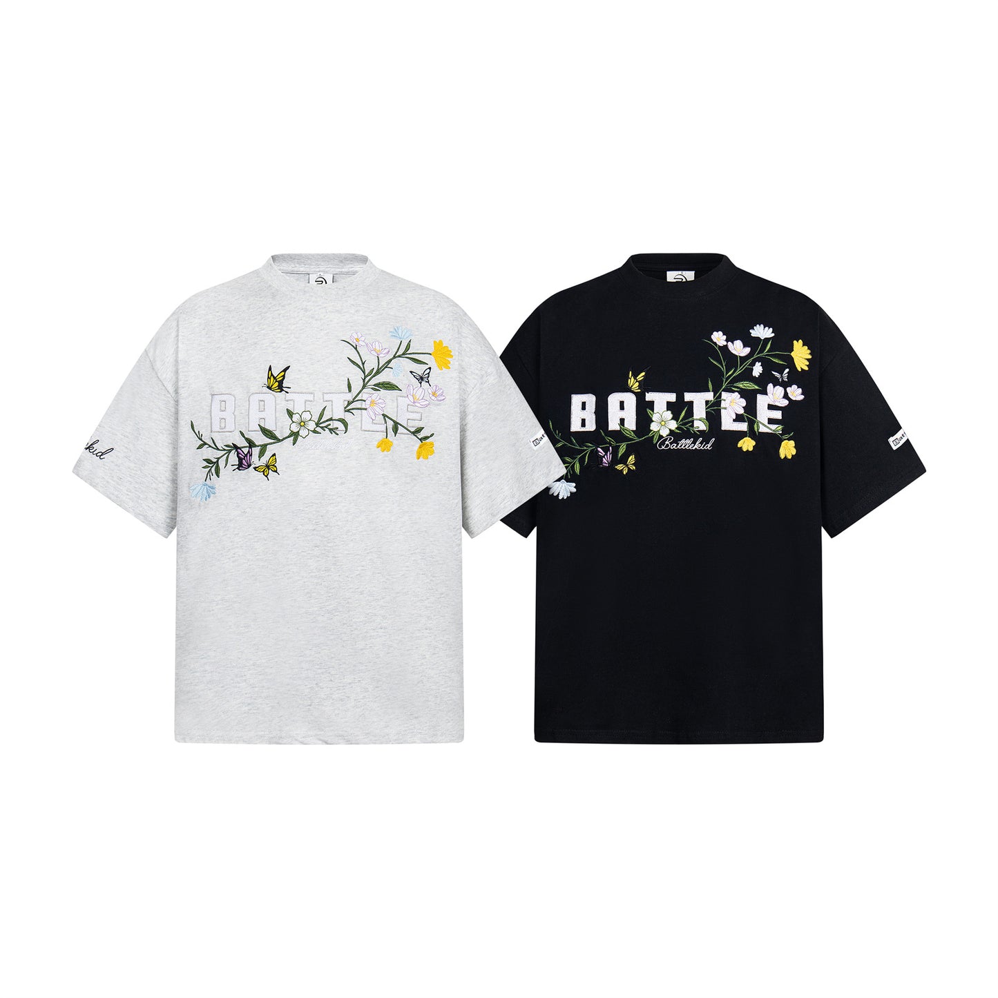 Floral Intricate Embroidery Short Sleeve T-Shirt WN26820