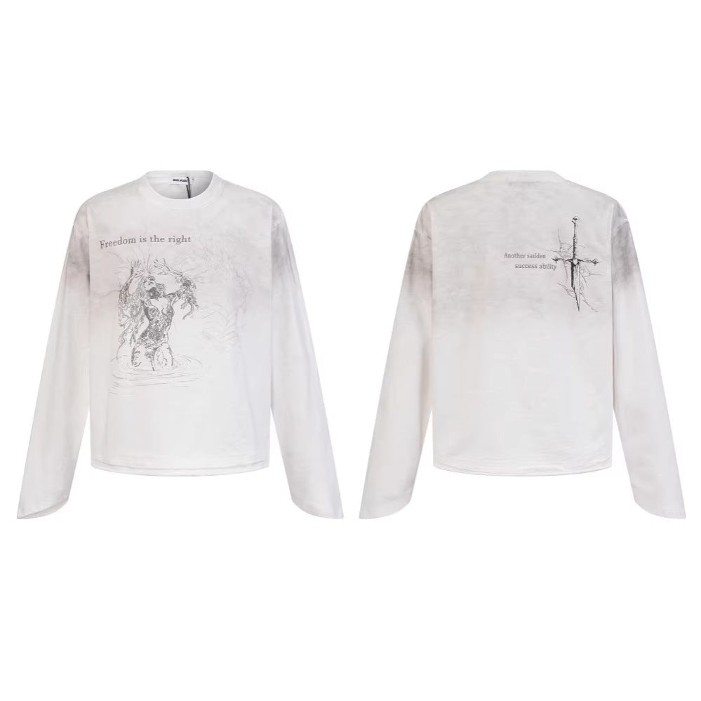 Graphic Print Long Sleeve T-Shirt WN28061