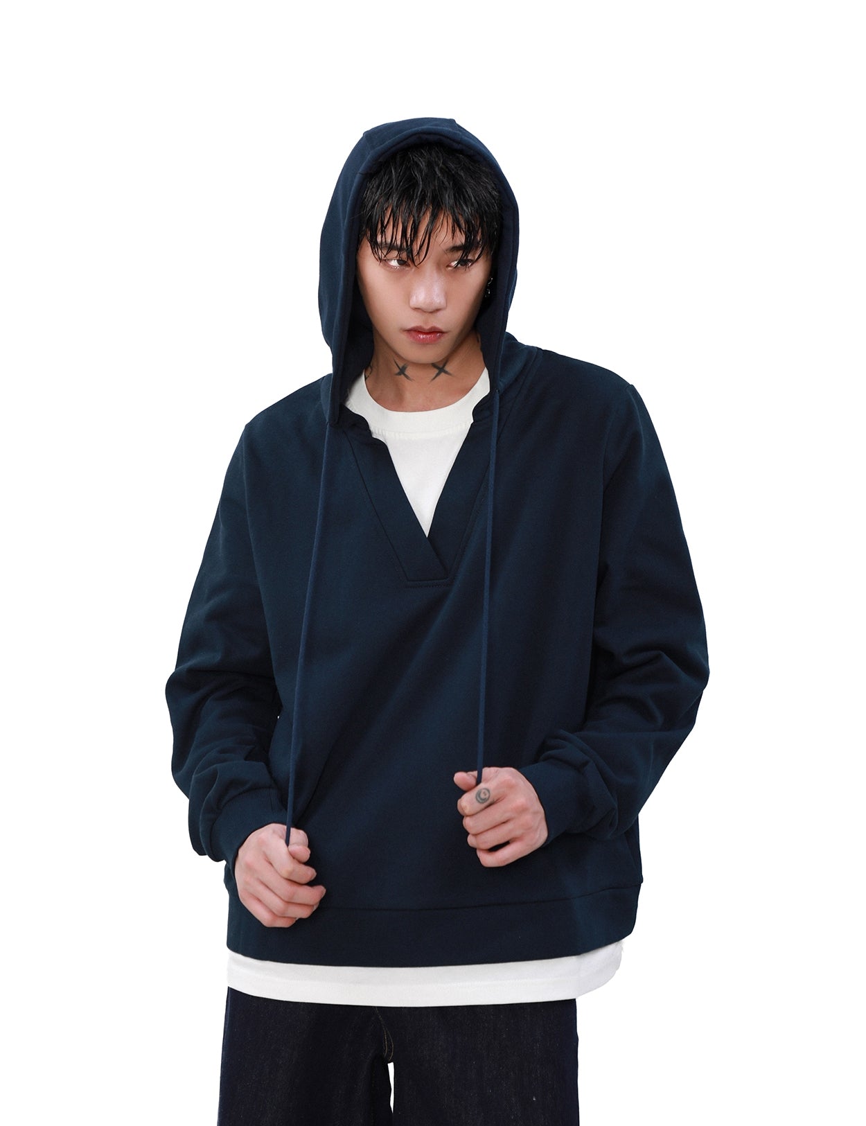 Pullover V-neck Hoodie WN8292