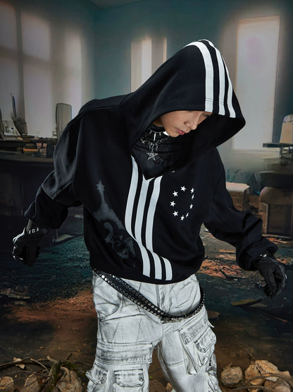 Three-Stripe Oversize Pullover Hoodie WN20595
