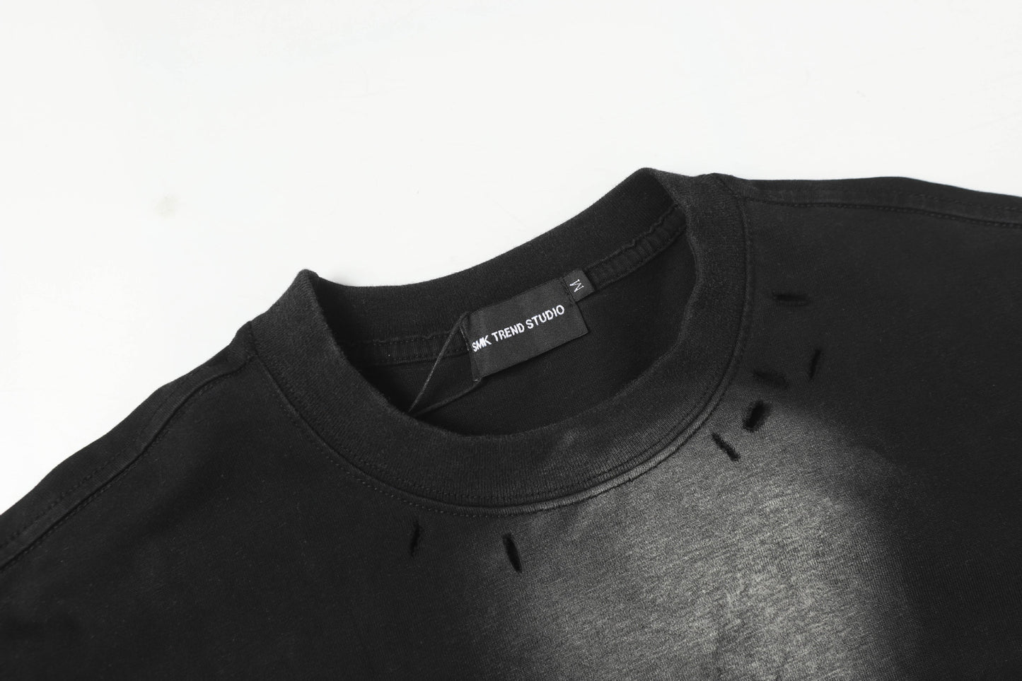 Washed Damage Detachable Vest Layered Short Sleeve T-Shirt WN16188