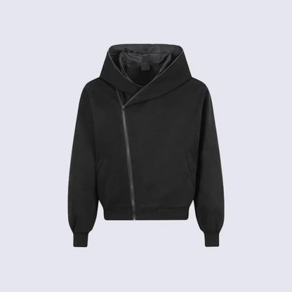 Symmetric Cropped Zipper Hoodie WN28034