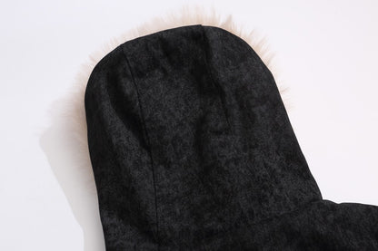 Detachable Fake Fur Hooded Puffer Jacket WN28069