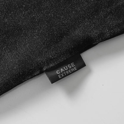 Washed Heavyweight Zipper Design Embroidery Short Sleeve T-Shirt WN14015