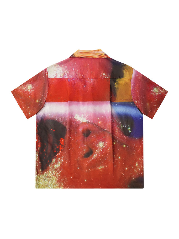 Graphic Print Lightweight Short Sleeve Shirt WN27163