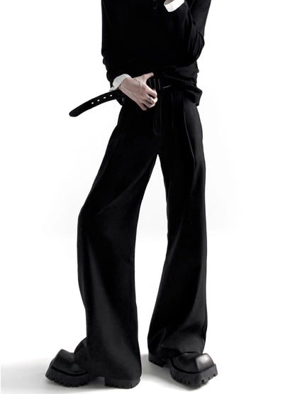 Pleats Draping Flare Trousers WN20360