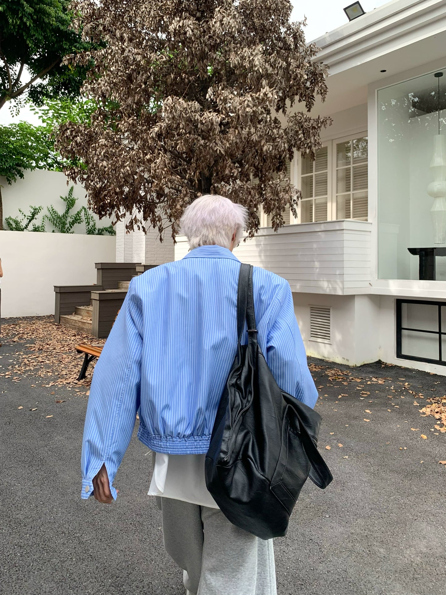 Striped Oversize Long Sleeve Shirt WN19872