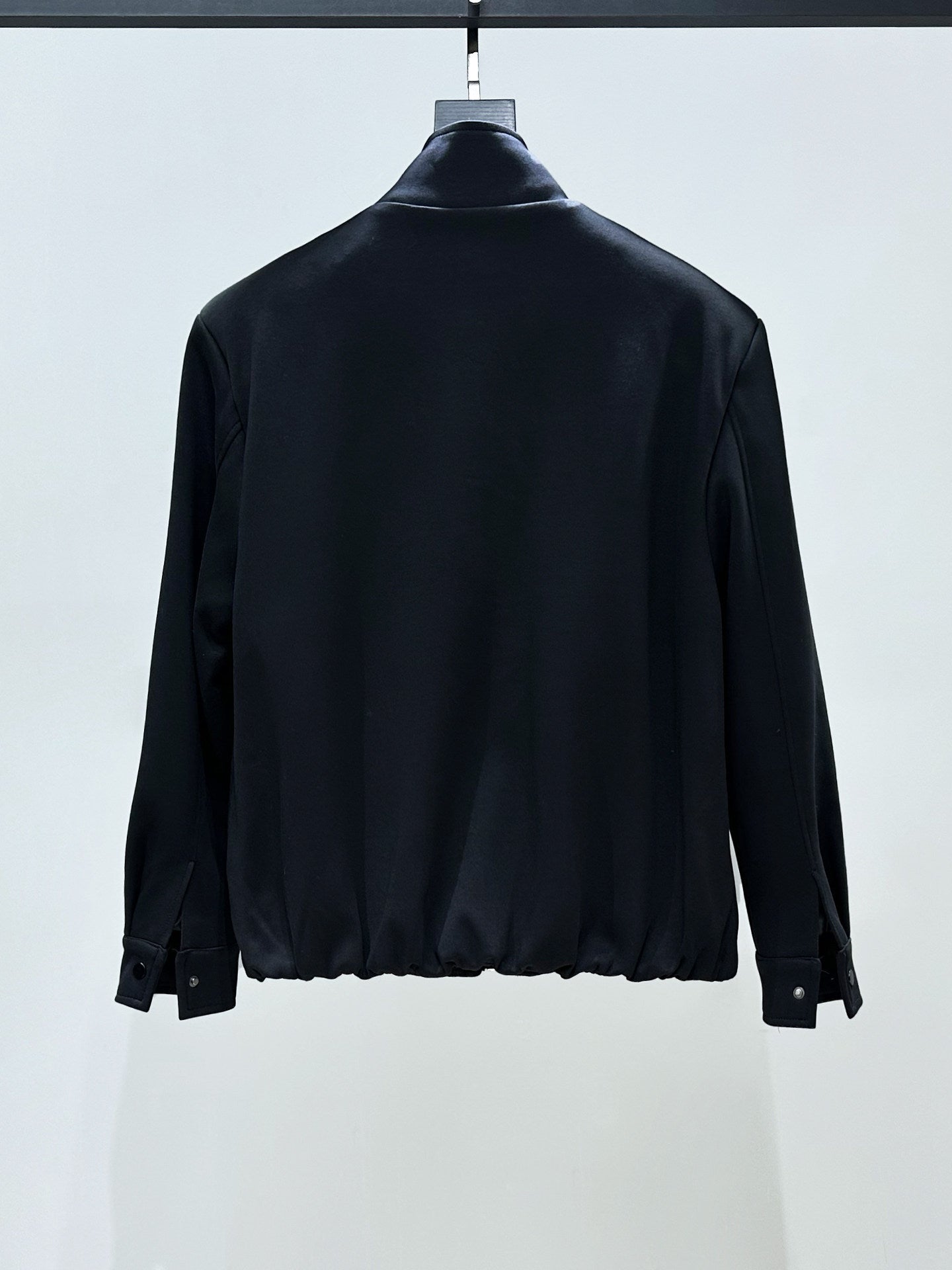 Standing-Collar Short Jacket & Curved Straight Pants Setup WN23866