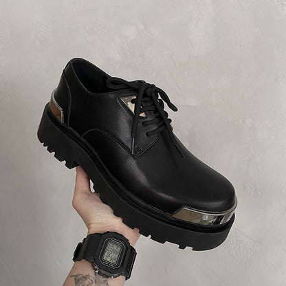 Chunky Platform Metal Toe Lace-Up Shoes WN24529