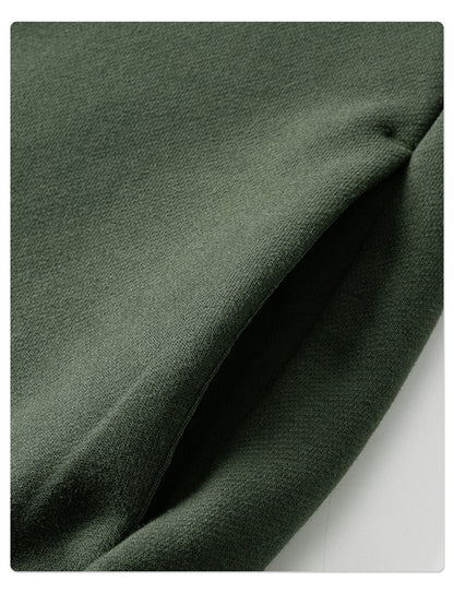 Fleece Lining Side Pocket Zipper Hoodie & Fleece Lining Wide Leg Sweatpants Setup WN23114