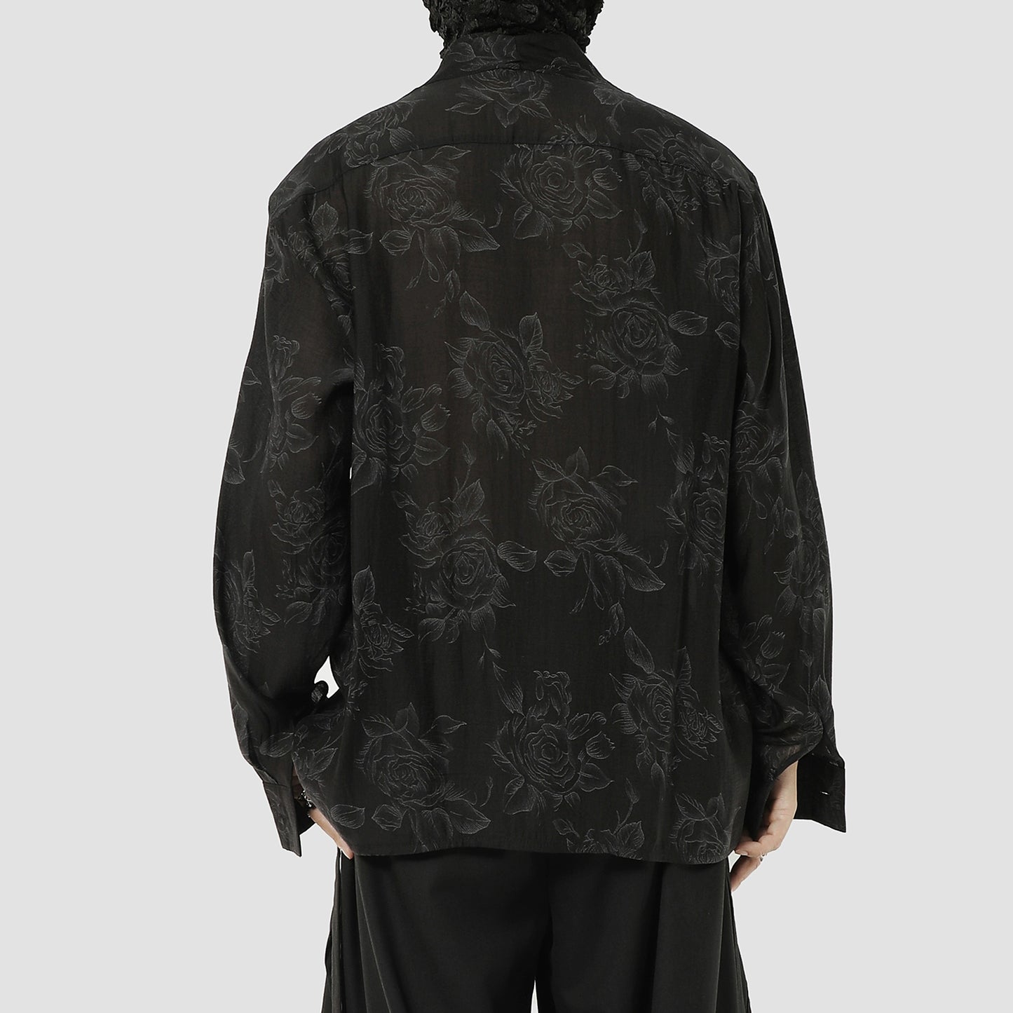 Floral Print Oversize Long Sleeve Shirt WN20495