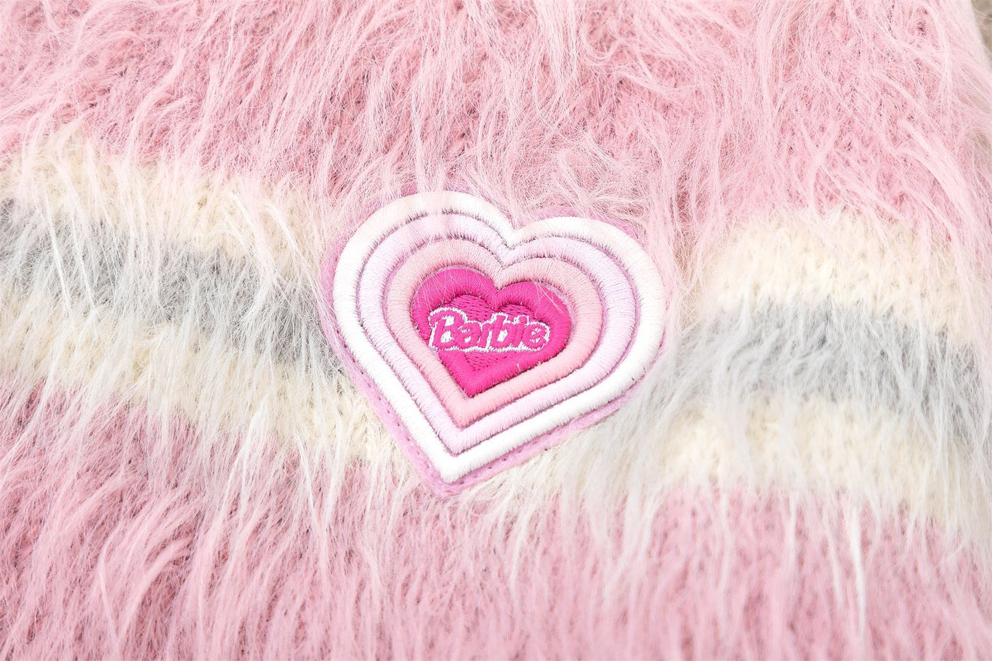 Stripe Heart Embroidery Collegiate Knit Cardigan WN11522