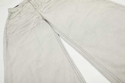 Washed Wide Leg Denim Jeans WN25437