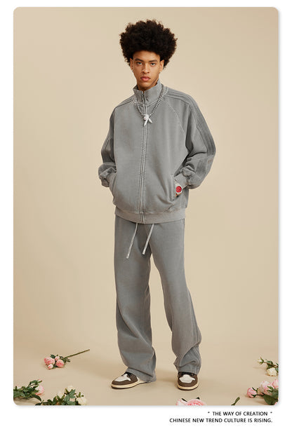 Washed Heavyweight Straight Leg Sweatpants WN6019