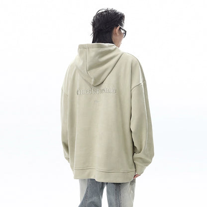 Suede Embroidery Pullover Hoodie WN10274