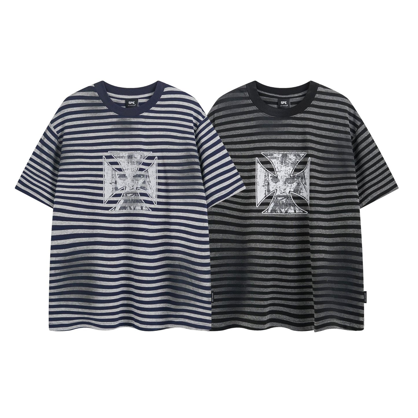 Stripe Oversize Short Sleeve T-Shirt WN15503