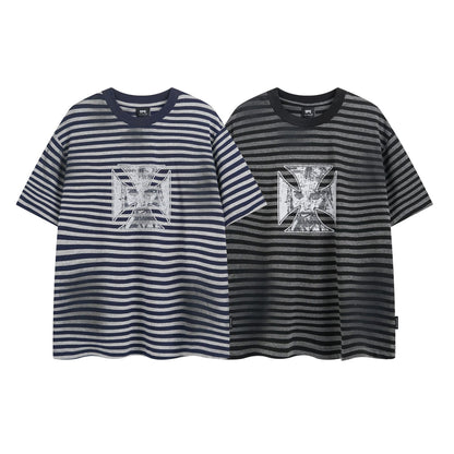 Stripe Oversize Short Sleeve T-Shirt WN15503