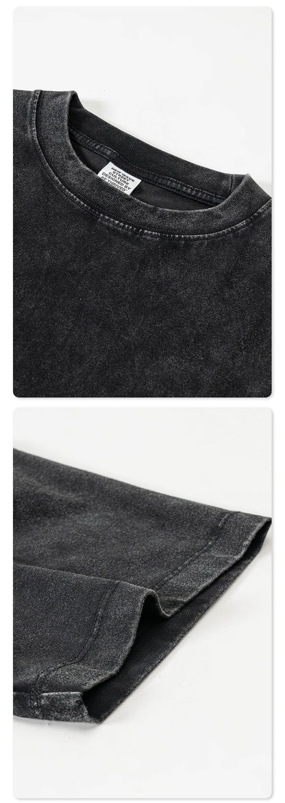 Washed Oversize Short-sleeve T-shirt WN6456