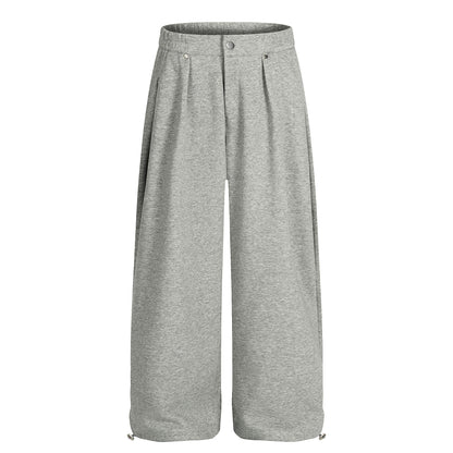 Drape Pleats Wide Leg Sweatpants WN26081
