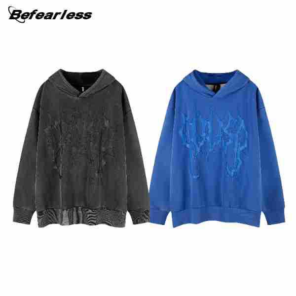 Cracked Graphic Washed Hoodie WN23590