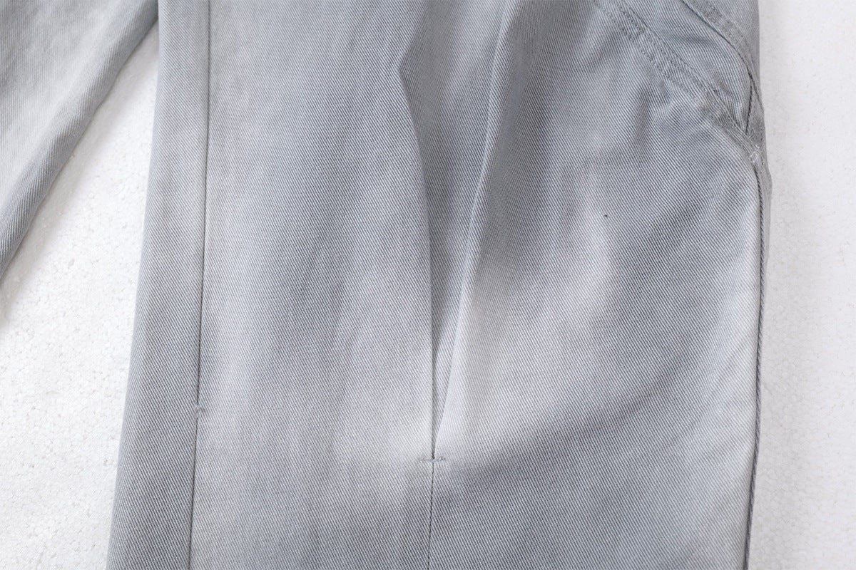 Washed Deconstructed Wide Leg Pants WN23036