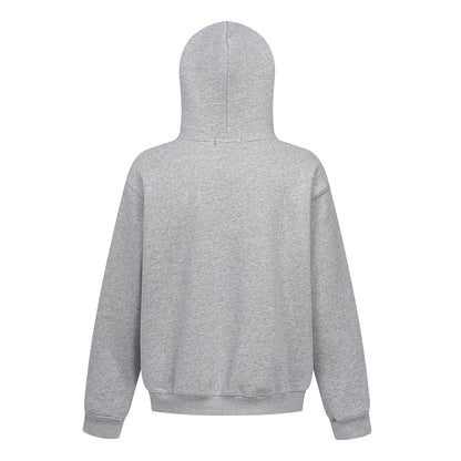 Letter Embroidery Oversize Zipper Hoodie WN11528