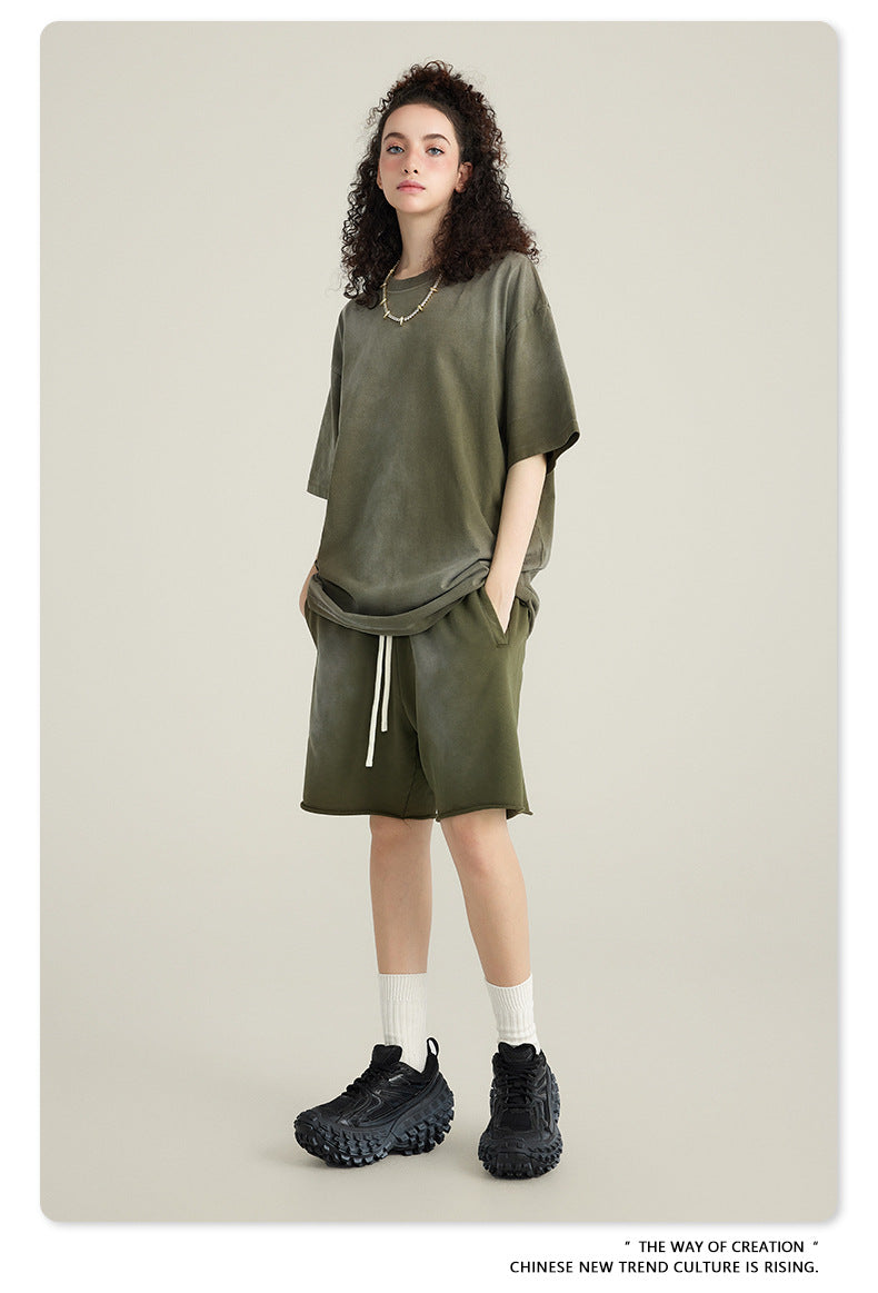 Washed Oversize Short-sleeve T-shirt WN6443