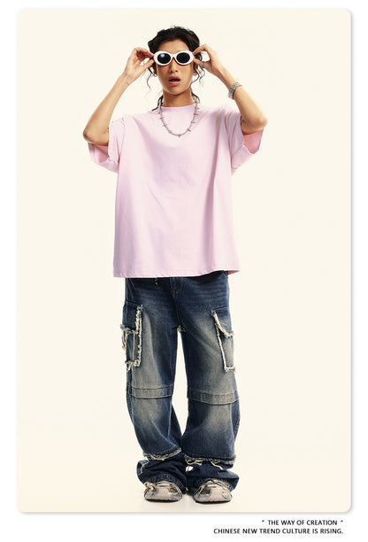 Washed Oversize Short-sleeve T-shirt WN6456