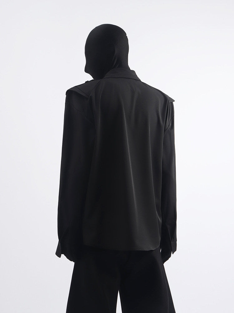 Harness Strap Design Long Sleeve Shirt WN23702
