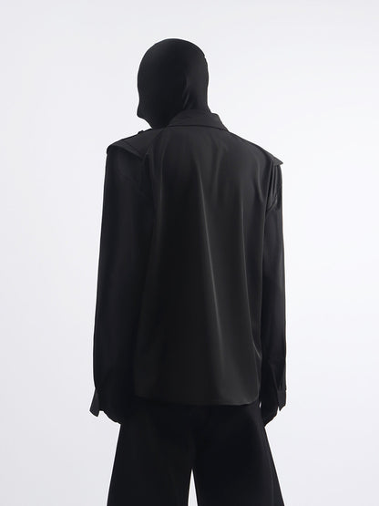 Harness Strap Design Long Sleeve Shirt WN23702