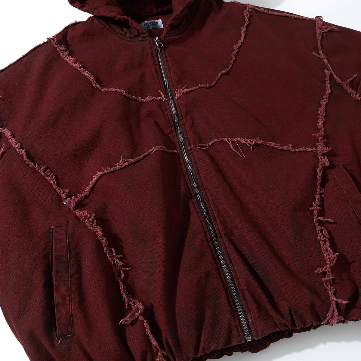 Raw Edge Heavy Wash Thick Puffer Jacket WN12696