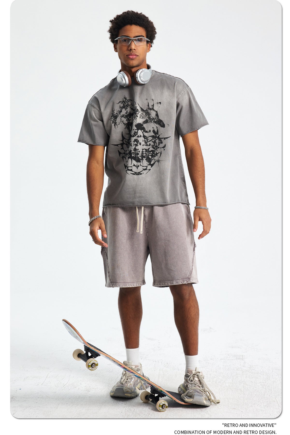 Graphic Print Oversize Short Sleeve T-Shirt WN16267