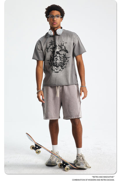 Graphic Print Oversize Short Sleeve T-Shirt WN16267