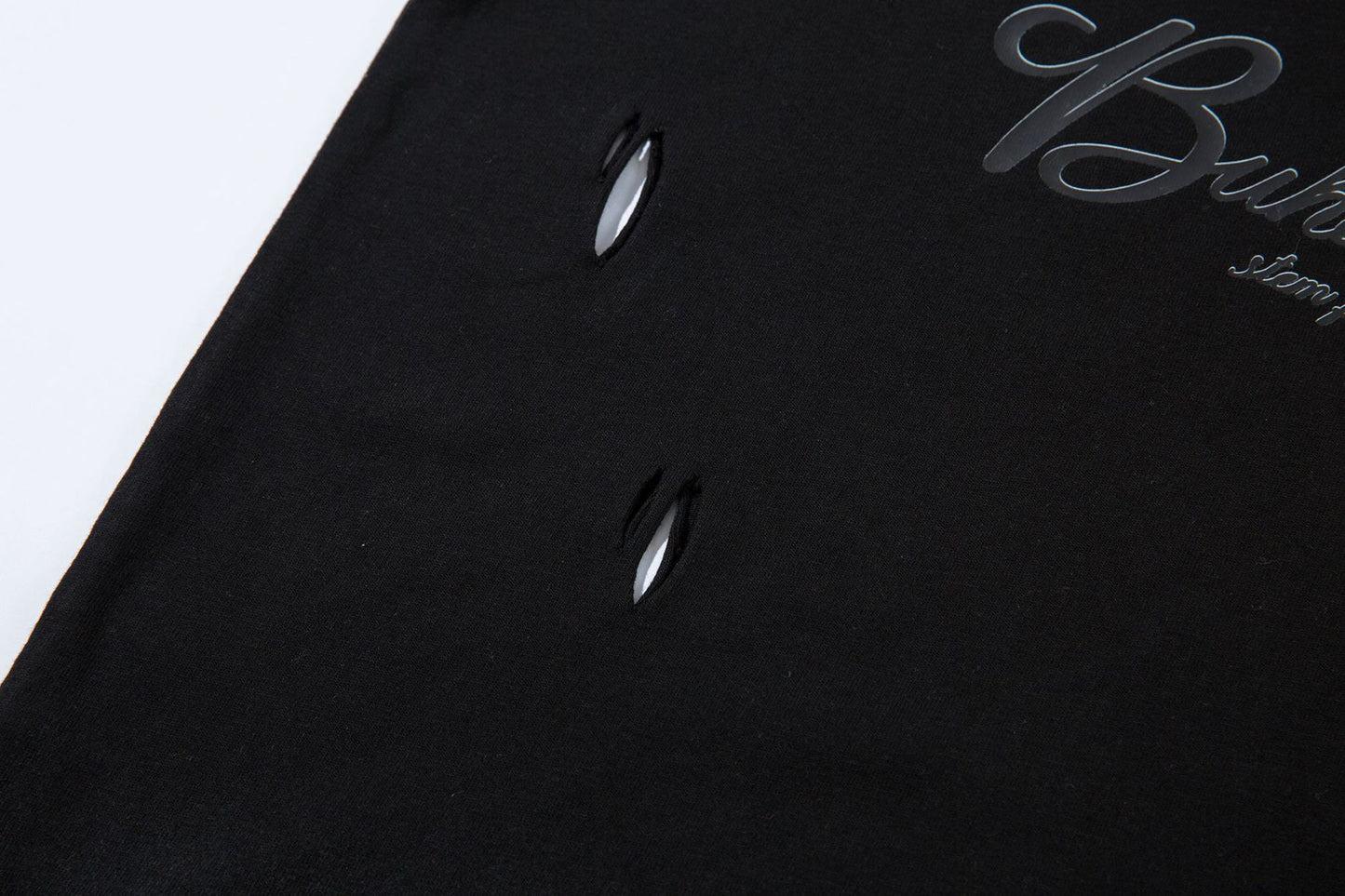 Gradient Wash Damage Short Sleeve T-Shirt WN16143