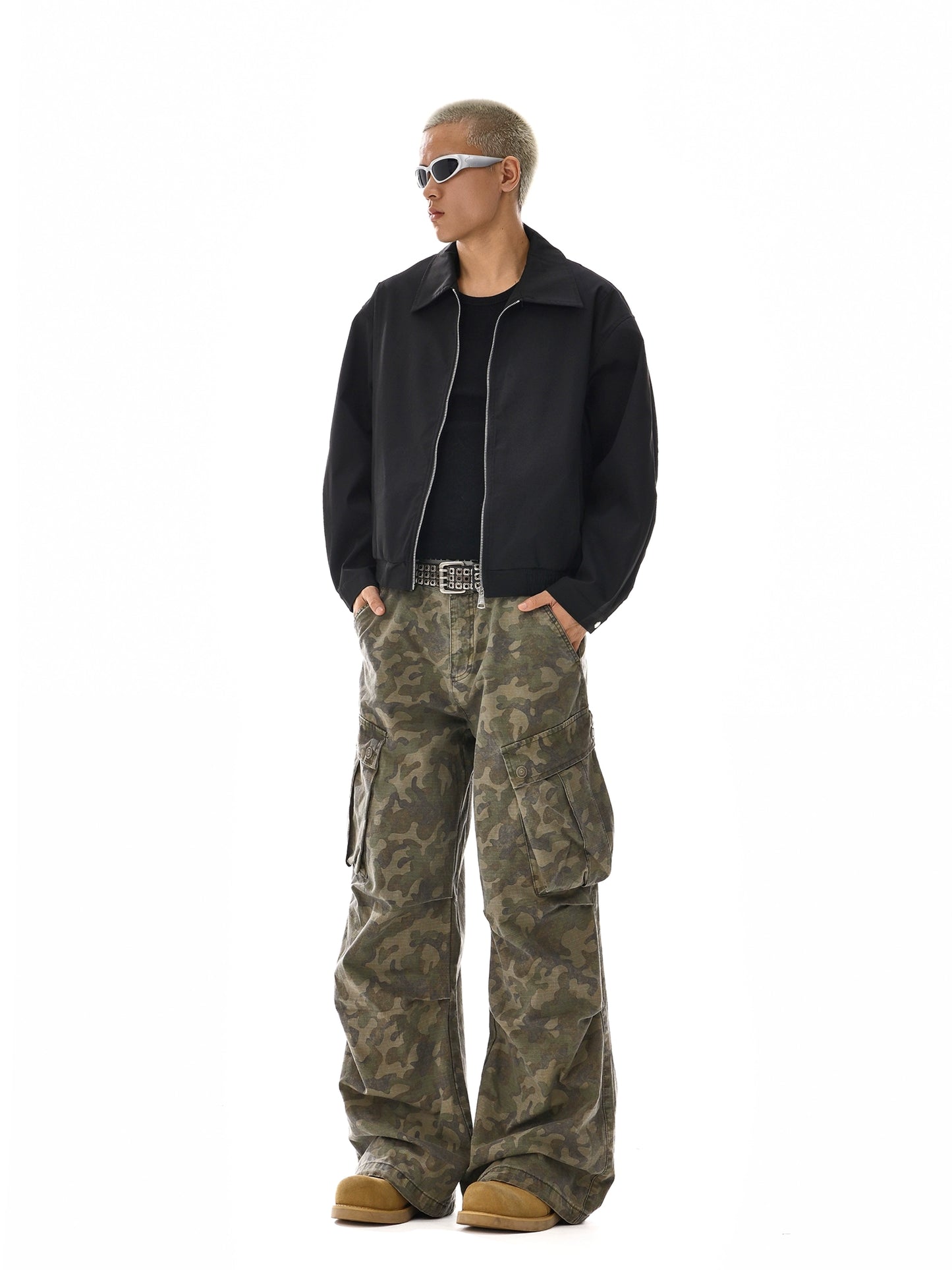 Wrinkle Multi-Pocket Camouflage Cargo Pants WN11585