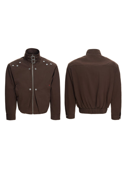 Washed Heavyweight Fake Layered Hooded Jacket WN23545
