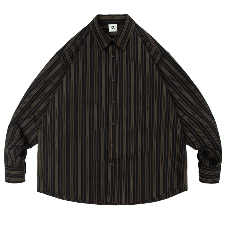 Loose Stripe Long Sleeve Shirt WN4776