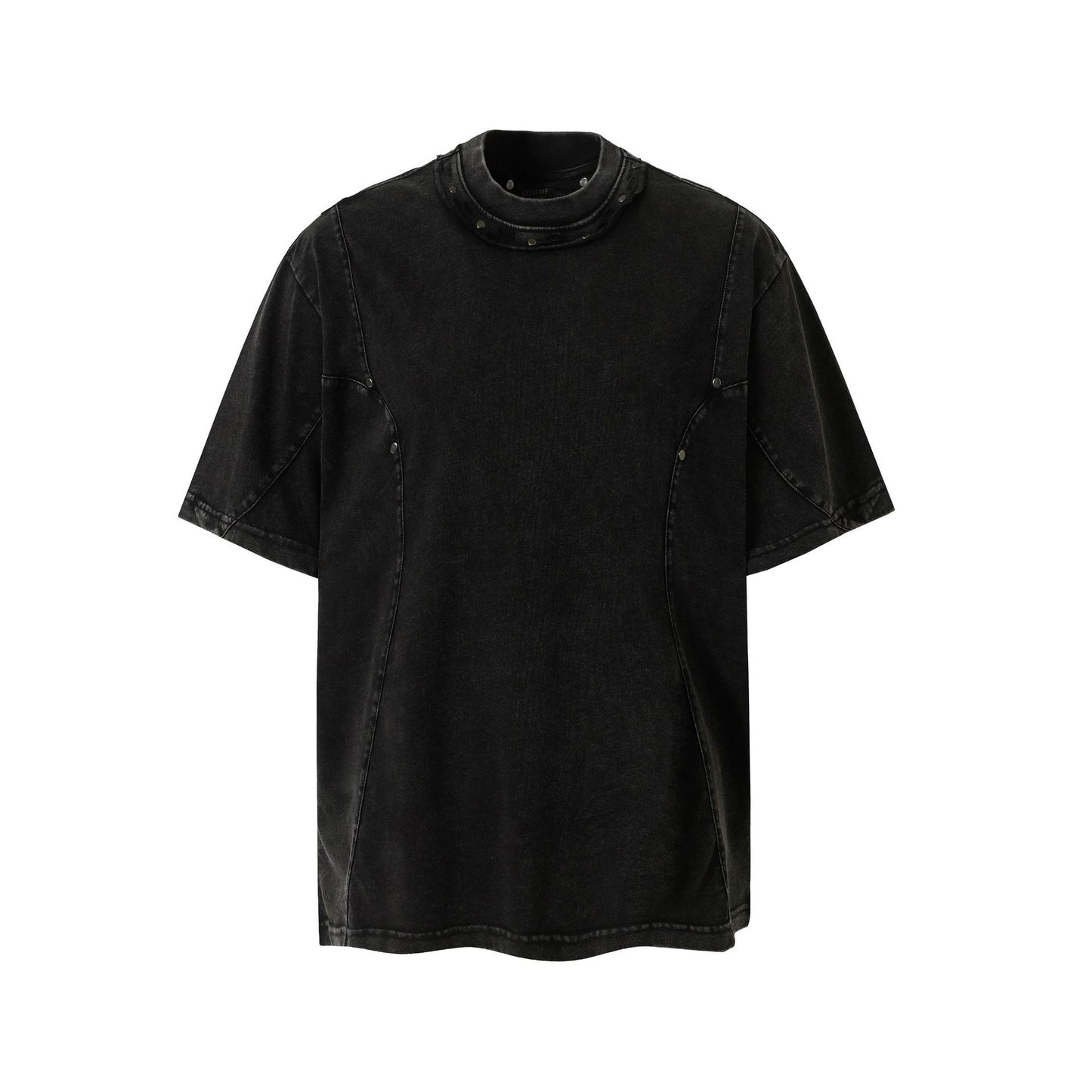 Heavy Washed Fade Stitching Short Sleeve T-Shirt WN25671
