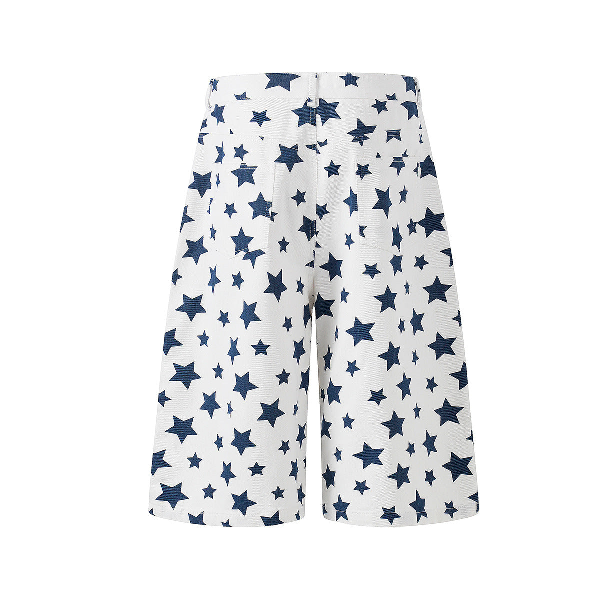 Star Print Denim Half Jeans WN25801