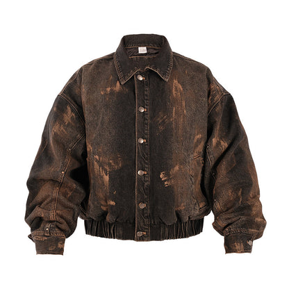 Mud Dye Washed Denim Short Jacket WN26610