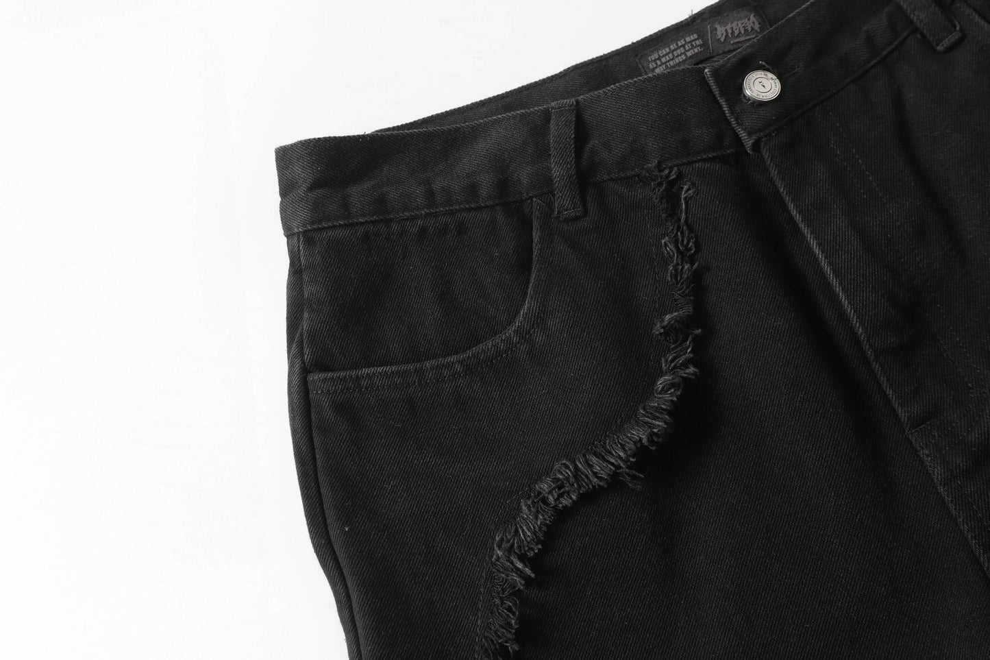 Raw Hem Wash Flare Denim Jeans WN16193