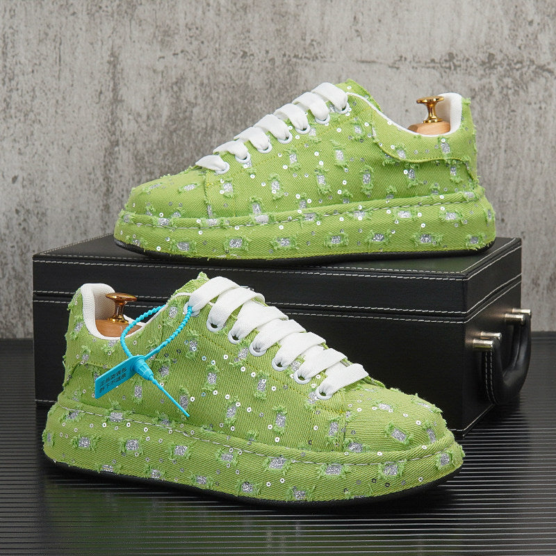 Sequin Embroidery Platform Sneakers WN24711