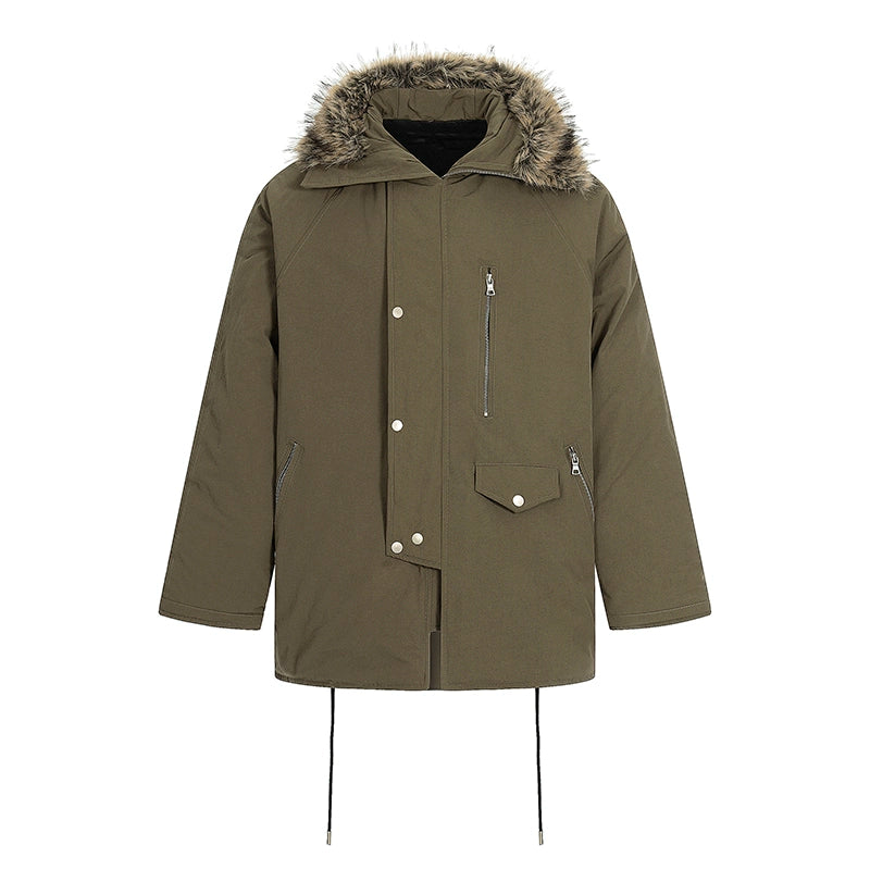 Fake Fur-Collar Hooded Jacket WN22119